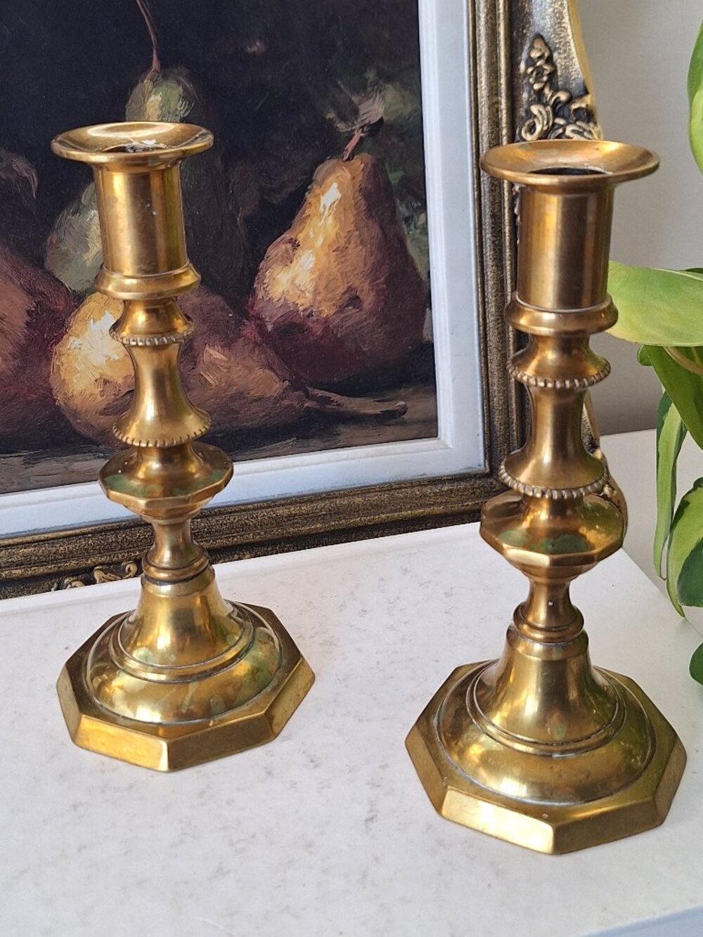 SET of 2 Vintage Brass Candlestick Holders  Taper Candle stick holder